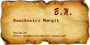 Boszkovicz Margit névjegykártya